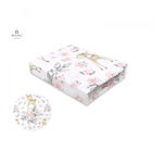 MimiNu - Cearceaf cu elastic, 120X60 cm, Sweet Deer Pink fotografia produsului