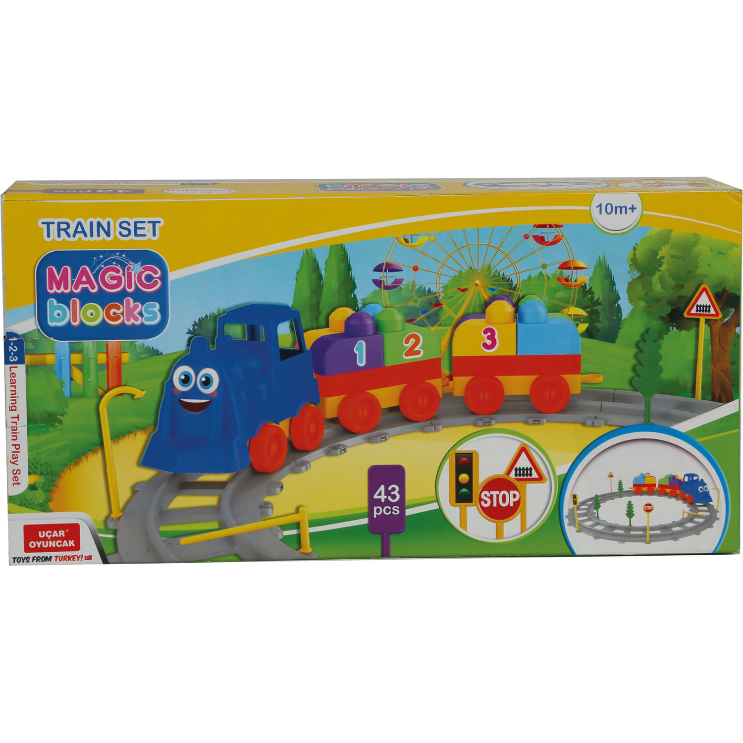 Set Tren 43 piese Magic Blocks Ucar Toys UC72 fotografia produsului View 3 L
