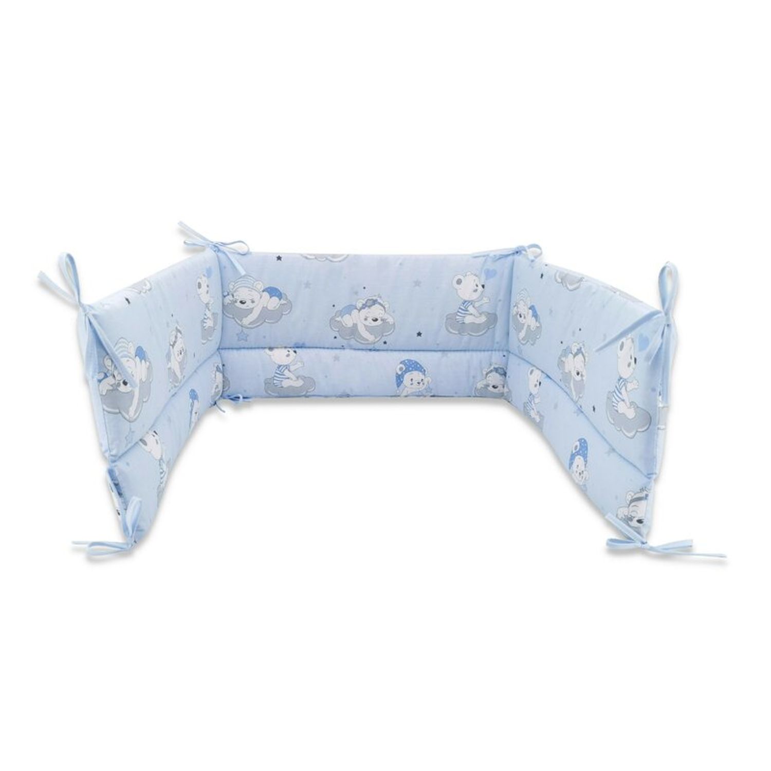 Qmini - Aparatoare patut 120x60 cm, Teddy Bears On Clouds Blue fotografia produsului View 2 L