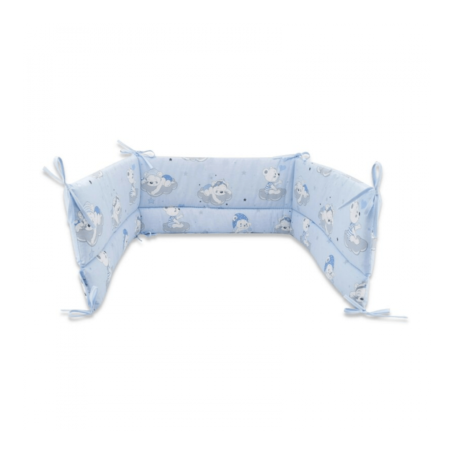 Qmini - Aparatoare patut 120x60 cm, Teddy Bears On Clouds Blue fotografia produsului