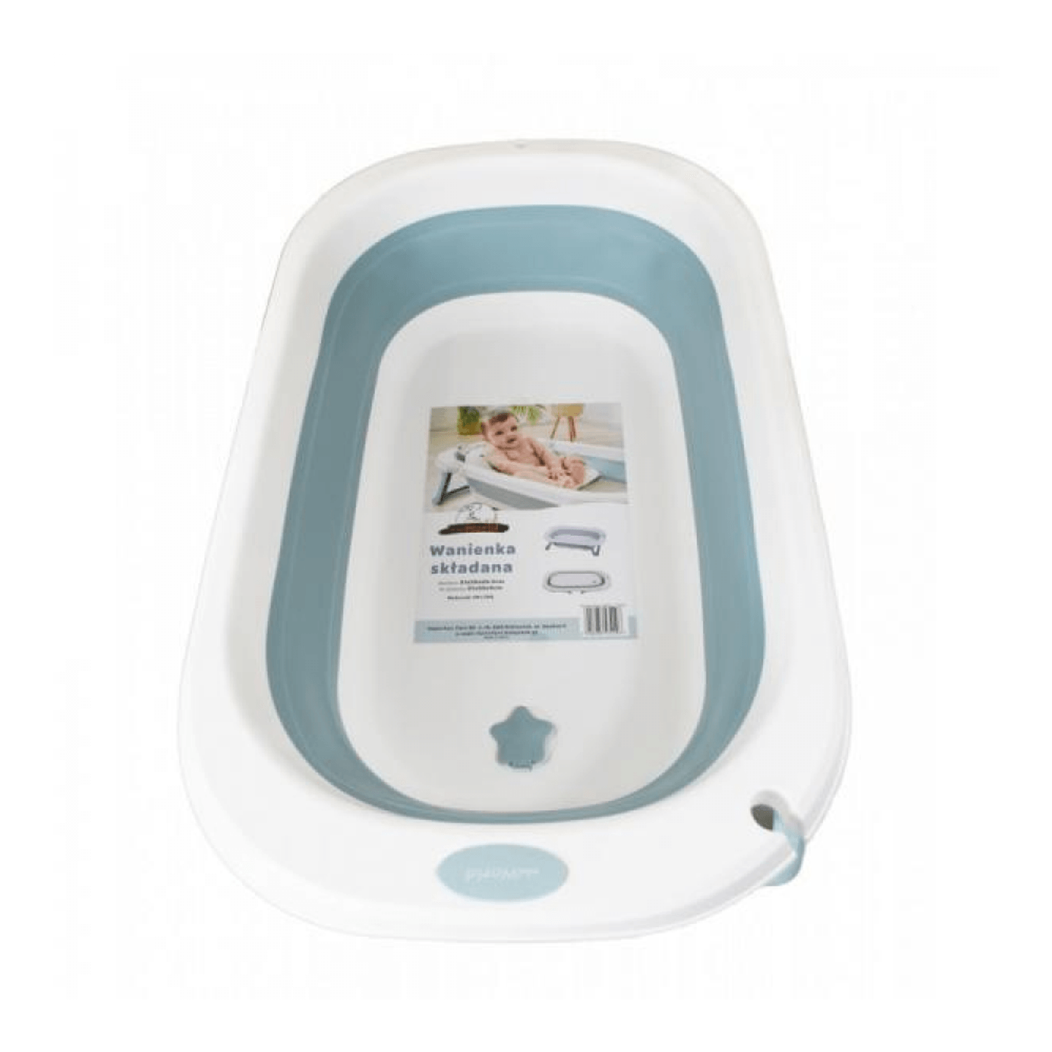 Cadita pliabila Miniworld Blue 81X50X20.5 cm fotografia produsului