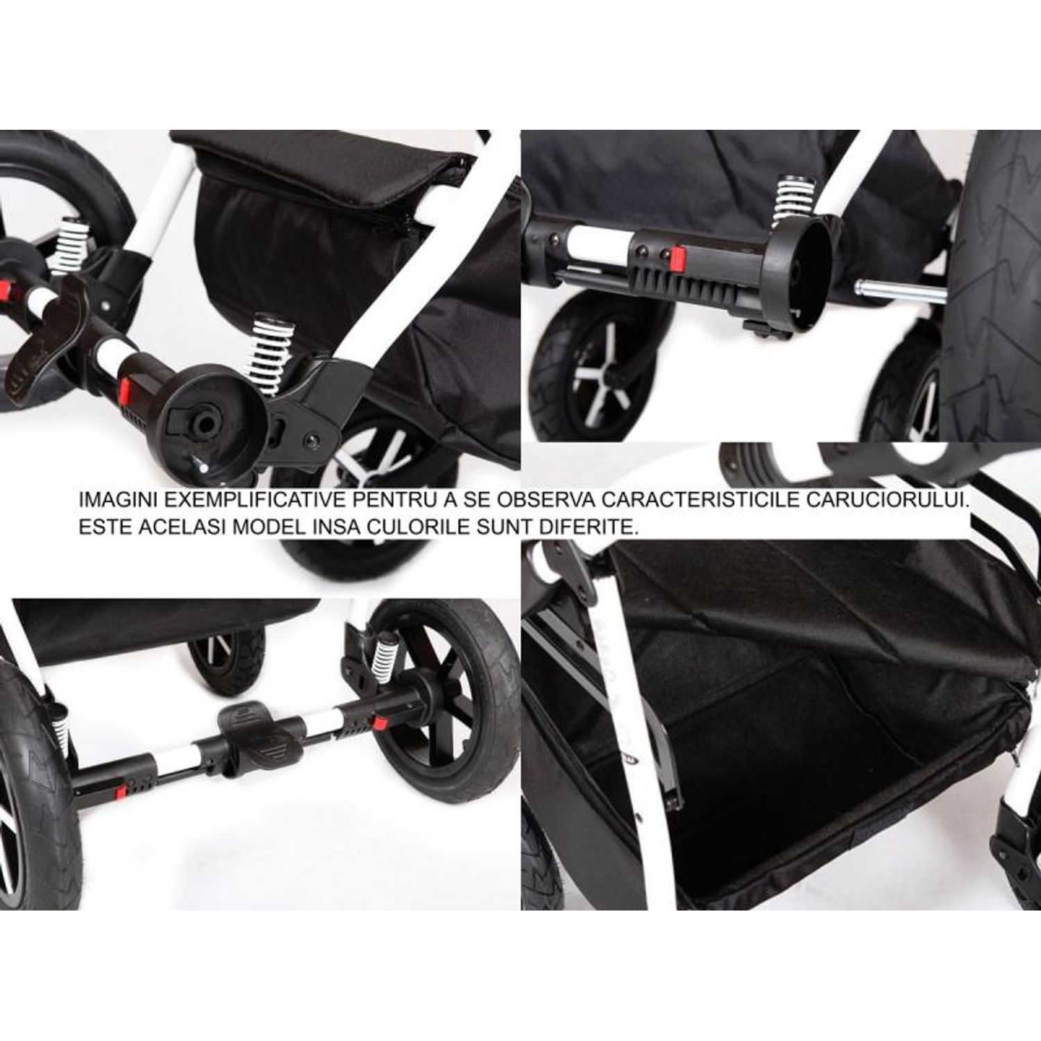 Carucior 3 in 1 Baby Merc Zippy Q - ZQ160C - Cadru Alb fotografia produsului View 2 L