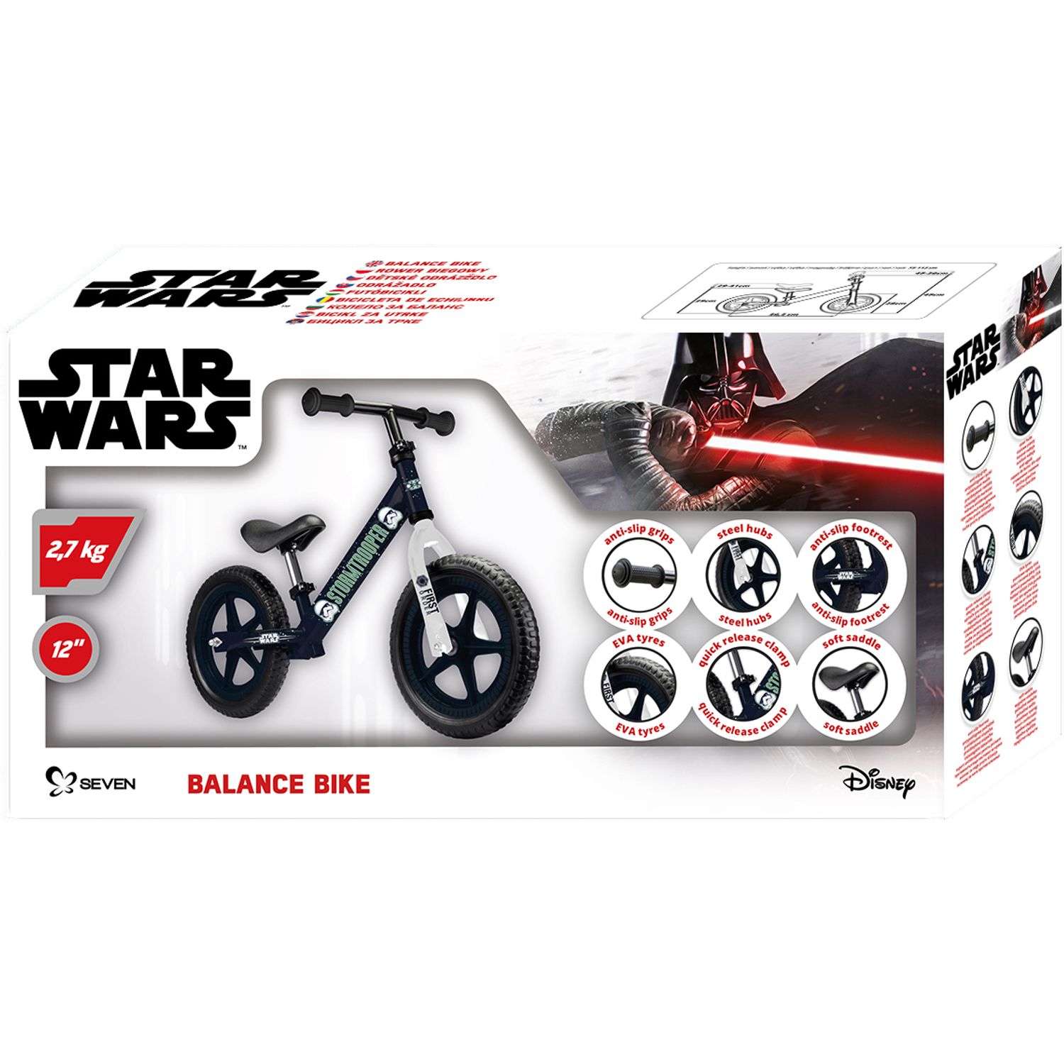 Bicicleta fara pedale 12 Star Wars Stormtrooper Seven SV9912 fotografia produsului View 5 L