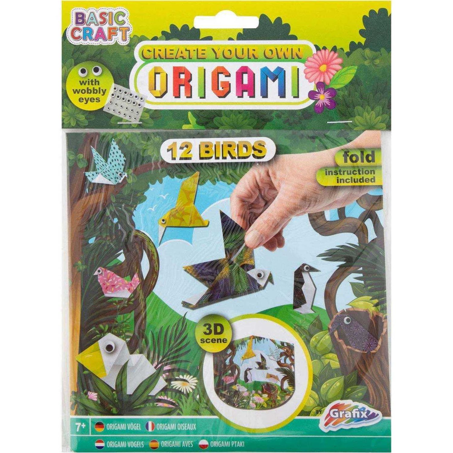 Kit Origami 12 foi cu 24 ochi mobili Grafix GR100050 fotografia produsului View 2 L