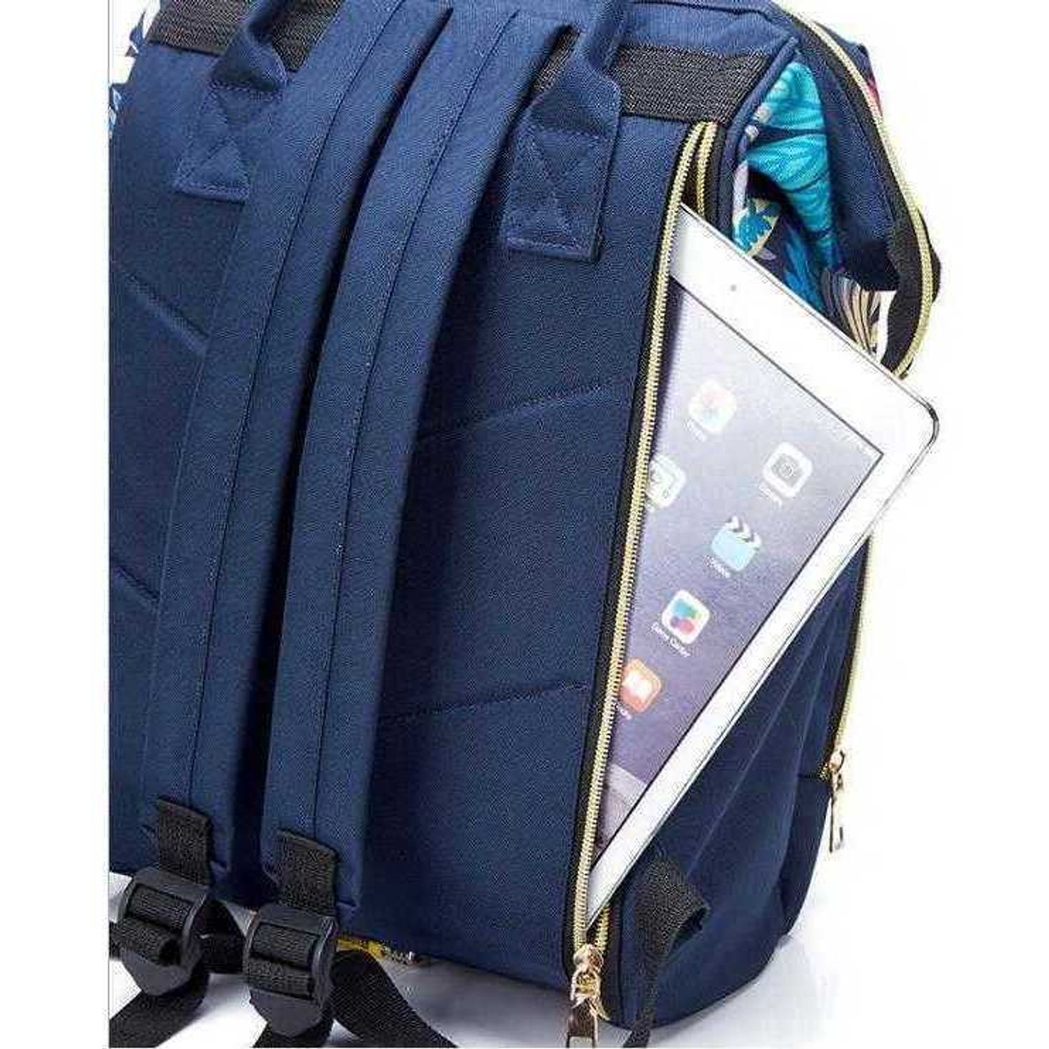 Rucsac multifunctional mamici Leaves Bambinice BN028_Albastru fotografia produsului View 5 L