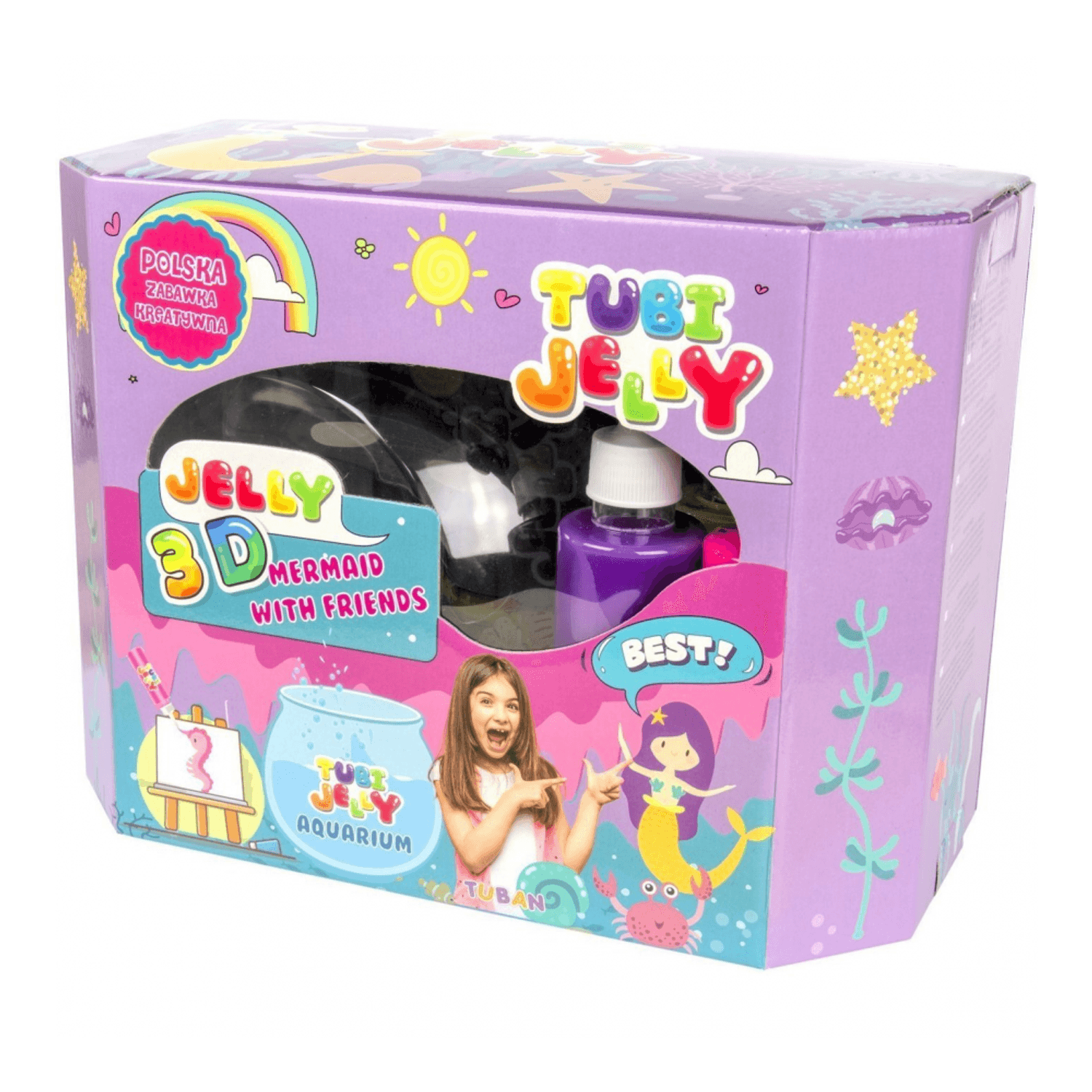 Set Tubi Jelly cu 8 culori si un acvariu mare - Sirene Tuban TU3333 fotografia produsului