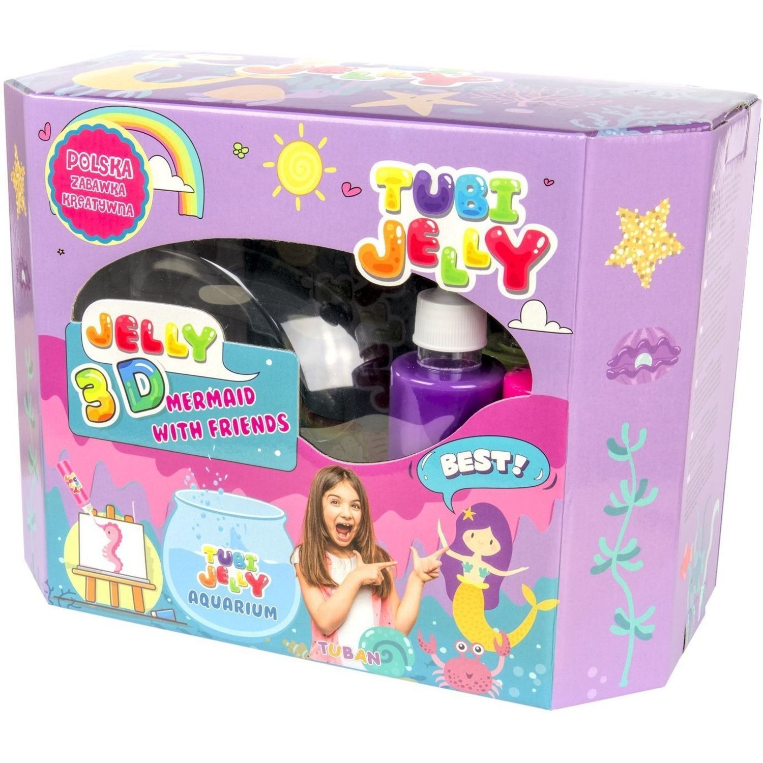 Set Tubi Jelly cu 8 culori si un acvariu mare - Sirene Tuban TU3333 fotografia produsului View 2 L
