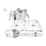 MimiNu - Set 3 piese patut, Forest friends Grey/Mint fotografia produsului
