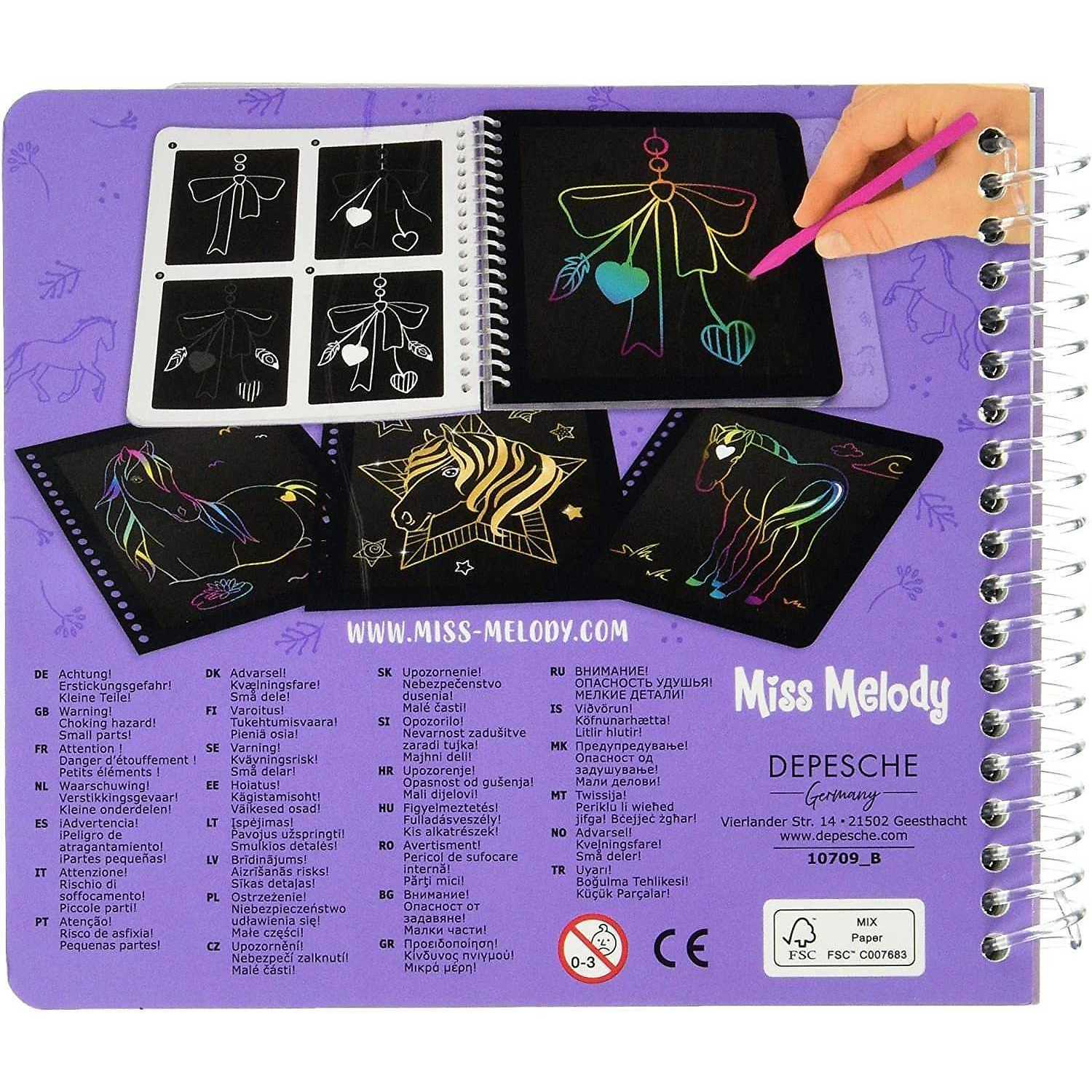 Carte Mini Magic Scratch Miss Melody Depesche PT10709 fotografia produsului View 3 L