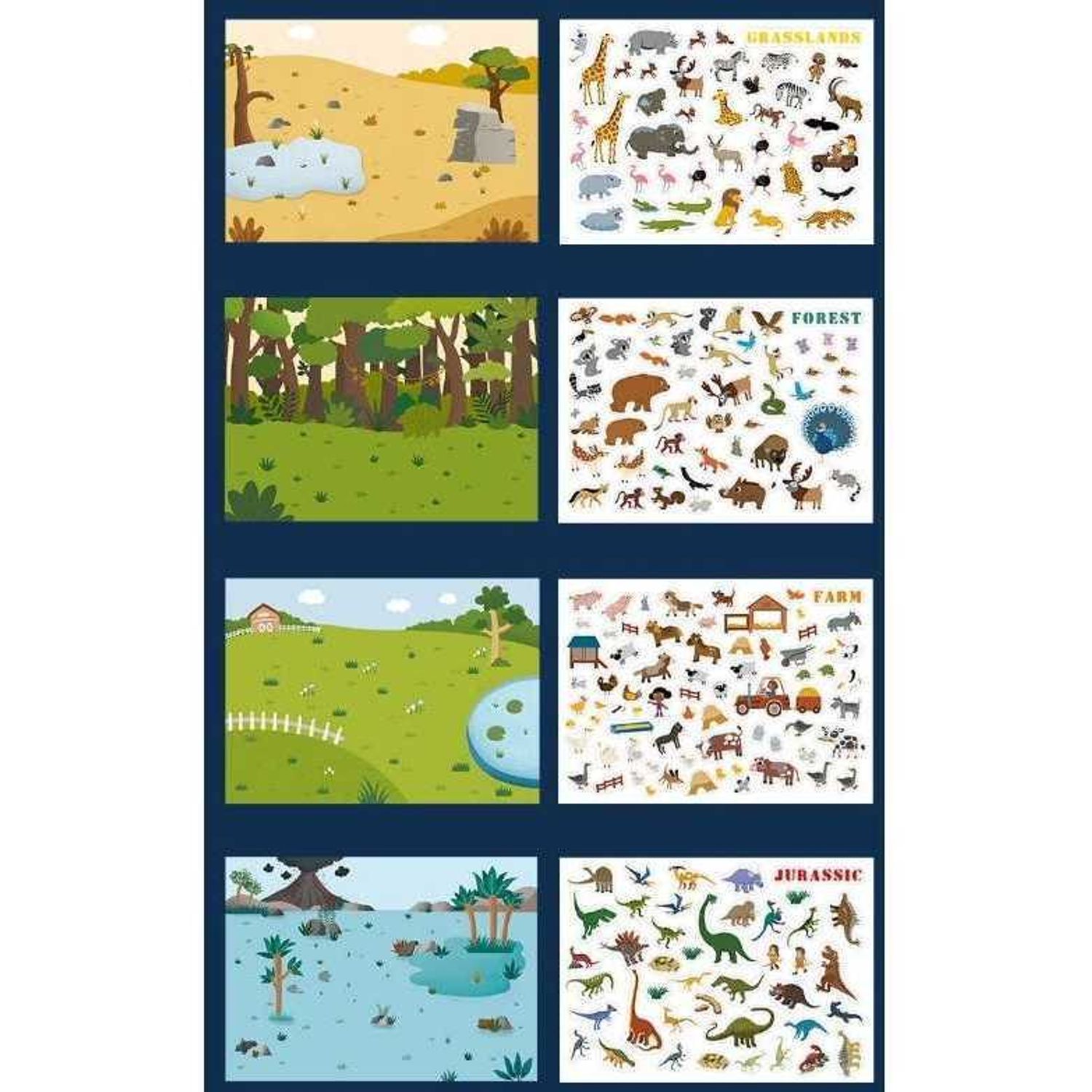 Set stickere reutilizabile Animale Mideer MD1015 fotografia produsului View 3 L