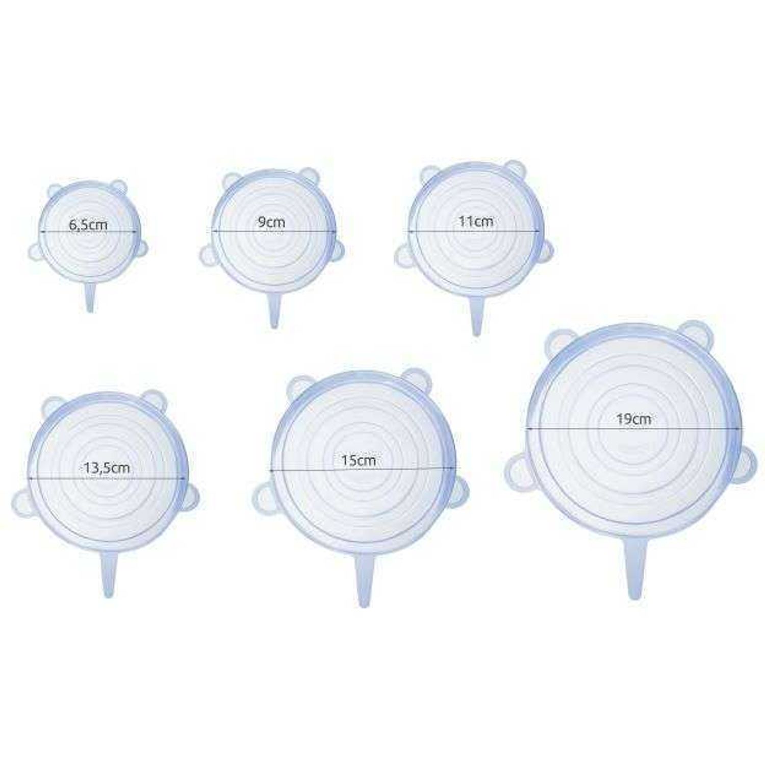 Set 6 capace flexibile din silicon Iso Trade MY41011 fotografia produsului View 3 L