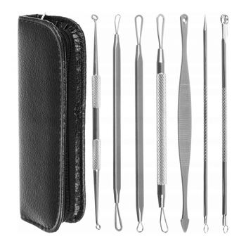 Set trusa cu 7 pensete profesionale cu 2 capete pentru extractie puncte negre iso trade my45012