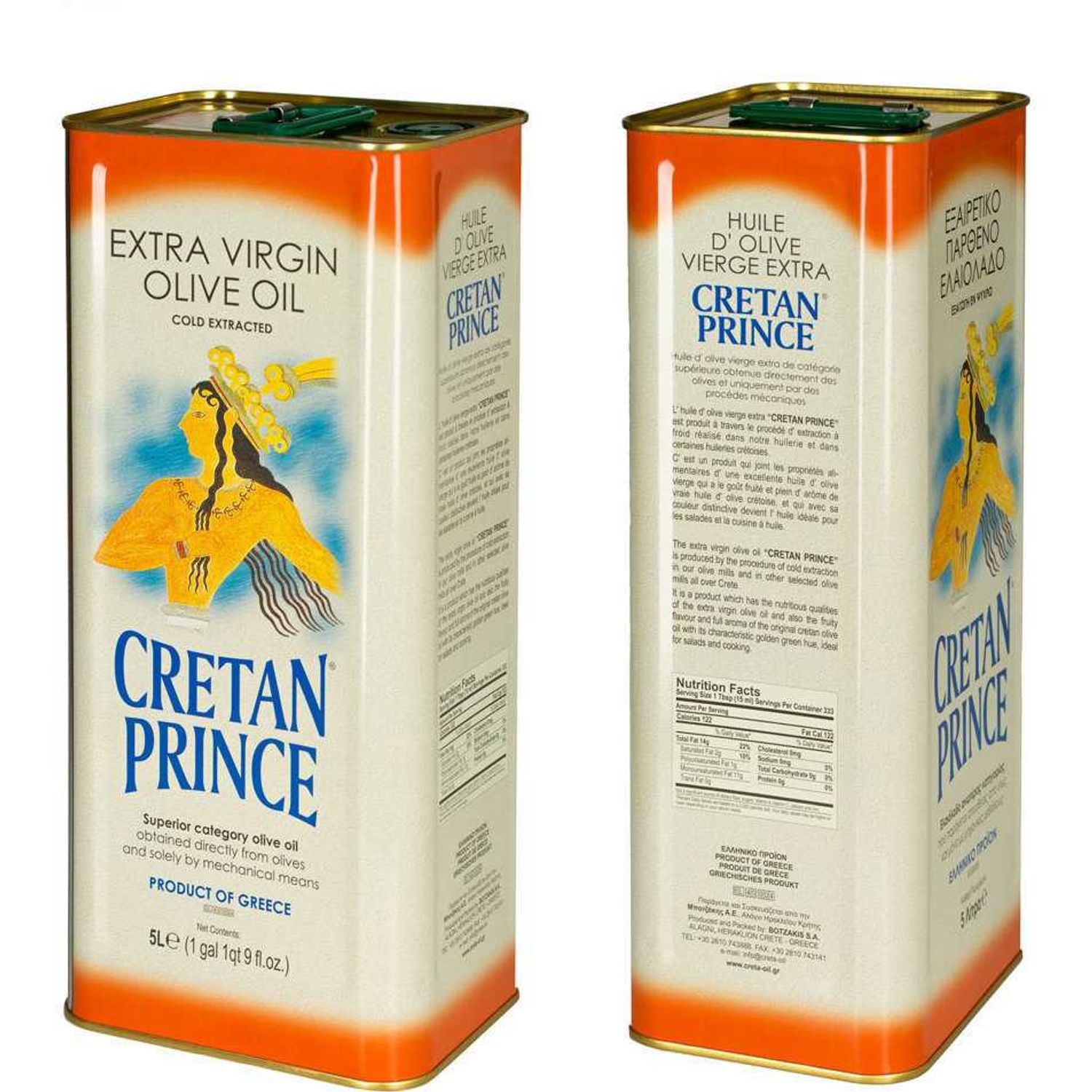 Ulei de masline extravirgin Cretan Prince 5L Botzakis BO05 fotografia produsului View 3 L