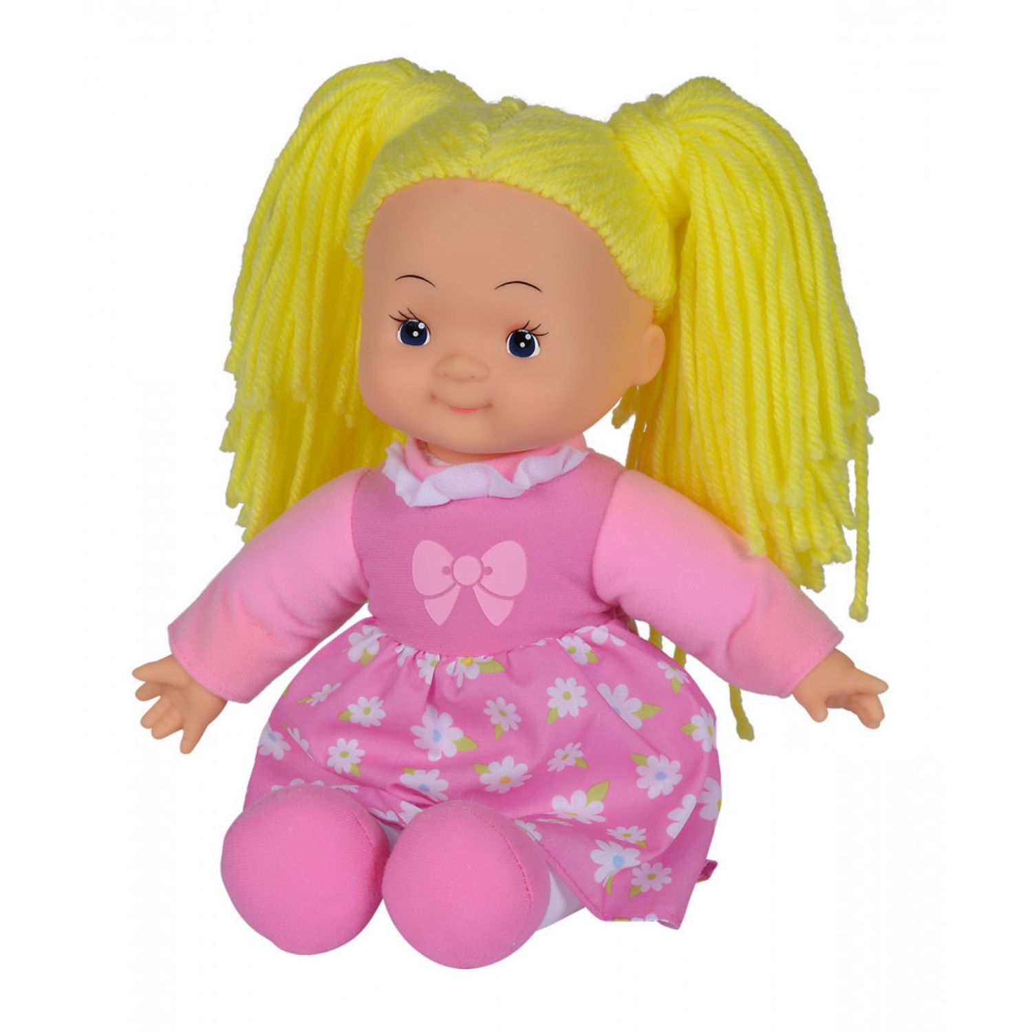 Papusa Simba - Flower Dolly, par galben, material textil, 38 cm fotografia produsului View 2 L