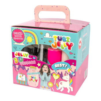 Set Tubi Jelly cu 6 culori si un acvariu mic - Unicorn Tuban TU3328