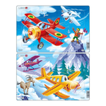Set 2 Puzzle-uri Avioane, 13 piese Larsen LRU7 fotografia produsului
