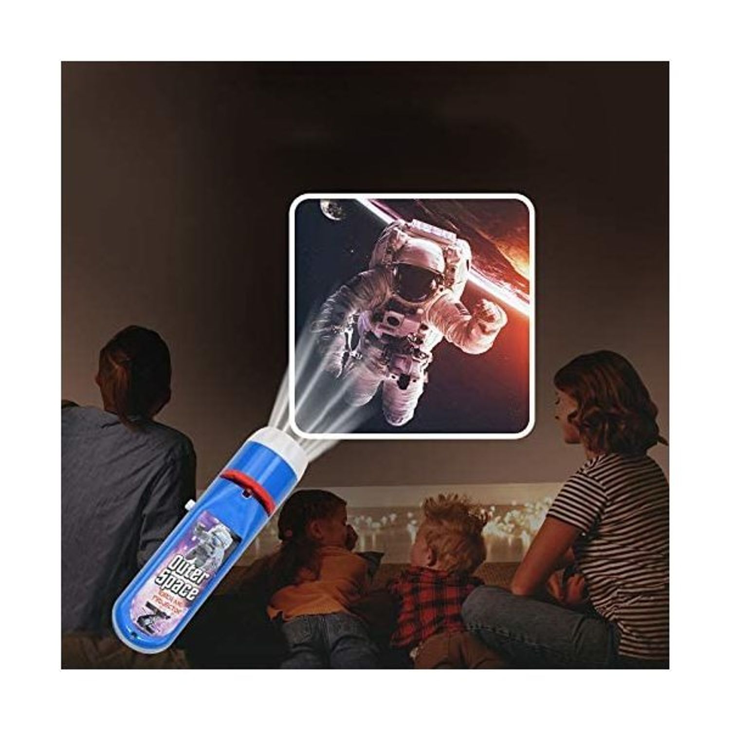 Lanterna proiector cu 3 diapozitive Imagini din Spatiu Bambinice BN013 fotografia produsului View 6 L