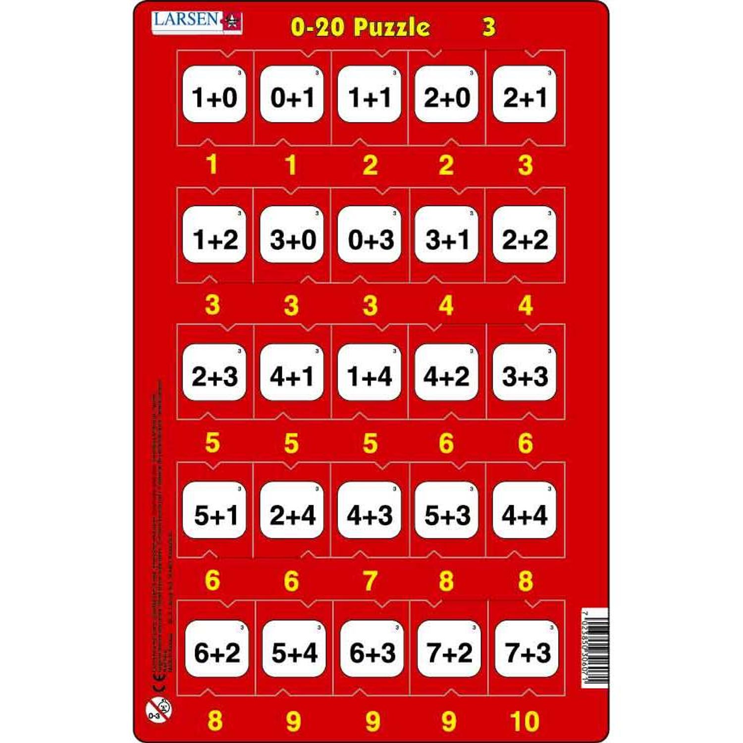 Set 16 Puzzle-uri 0 - 20, 25 Piese Larsen LRP47 fotografia produsului View 4 L