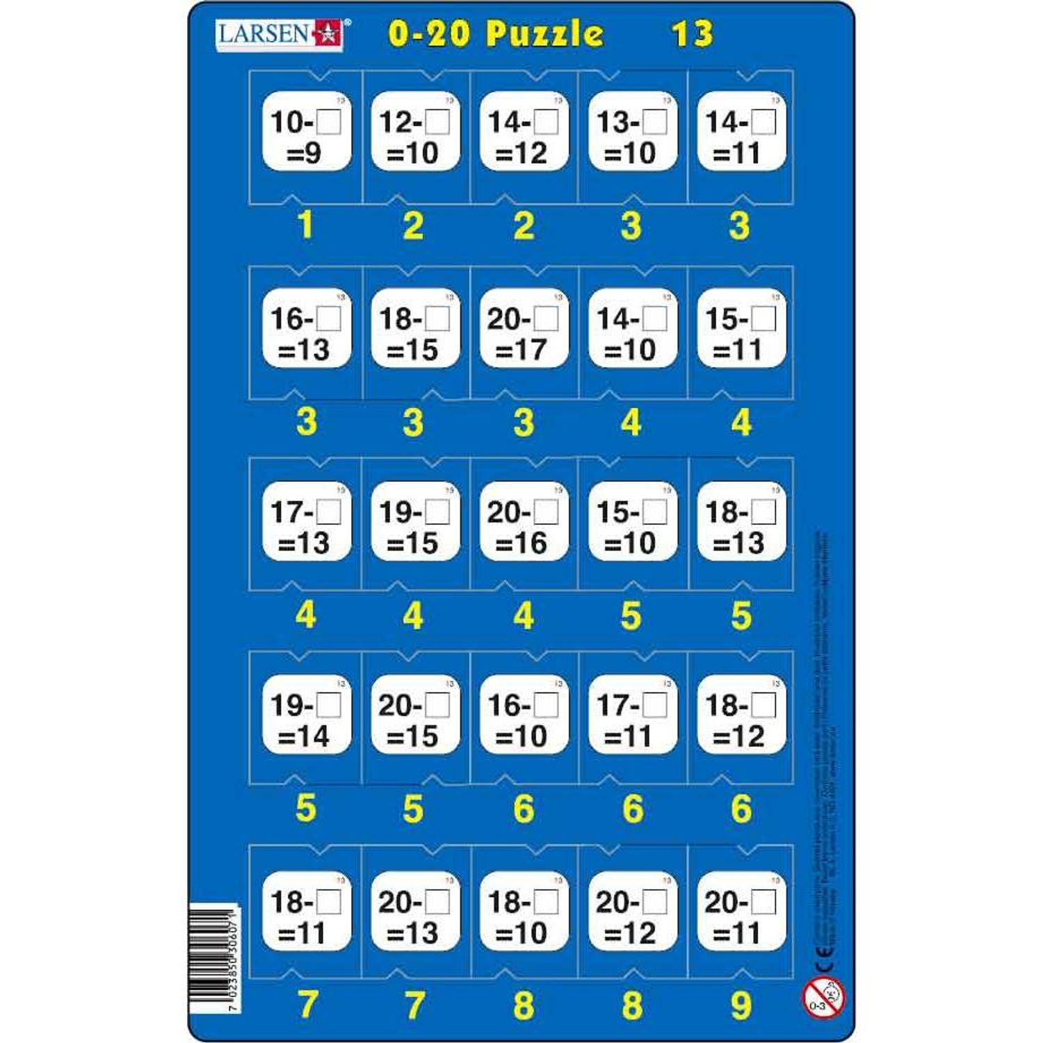 Set 16 Puzzle-uri 0 - 20, 25 Piese Larsen LRP47 fotografia produsului View 15 L