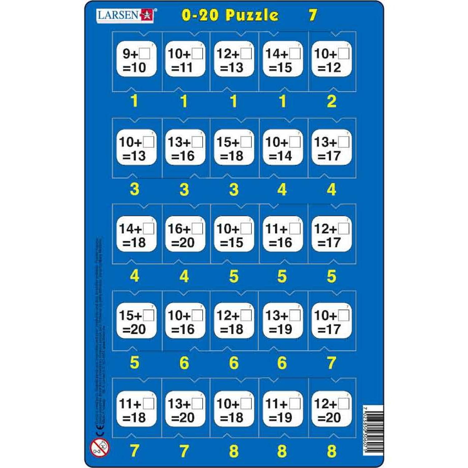 Set 16 Puzzle-uri 0 - 20, 25 Piese Larsen LRP47 fotografia produsului View 9 L