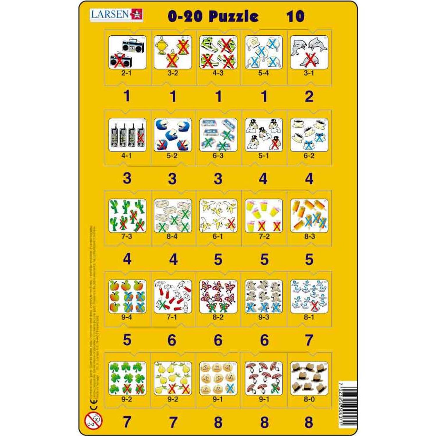Set 16 Puzzle-uri 0 - 20, 25 Piese Larsen LRP47 fotografia produsului View 10 L