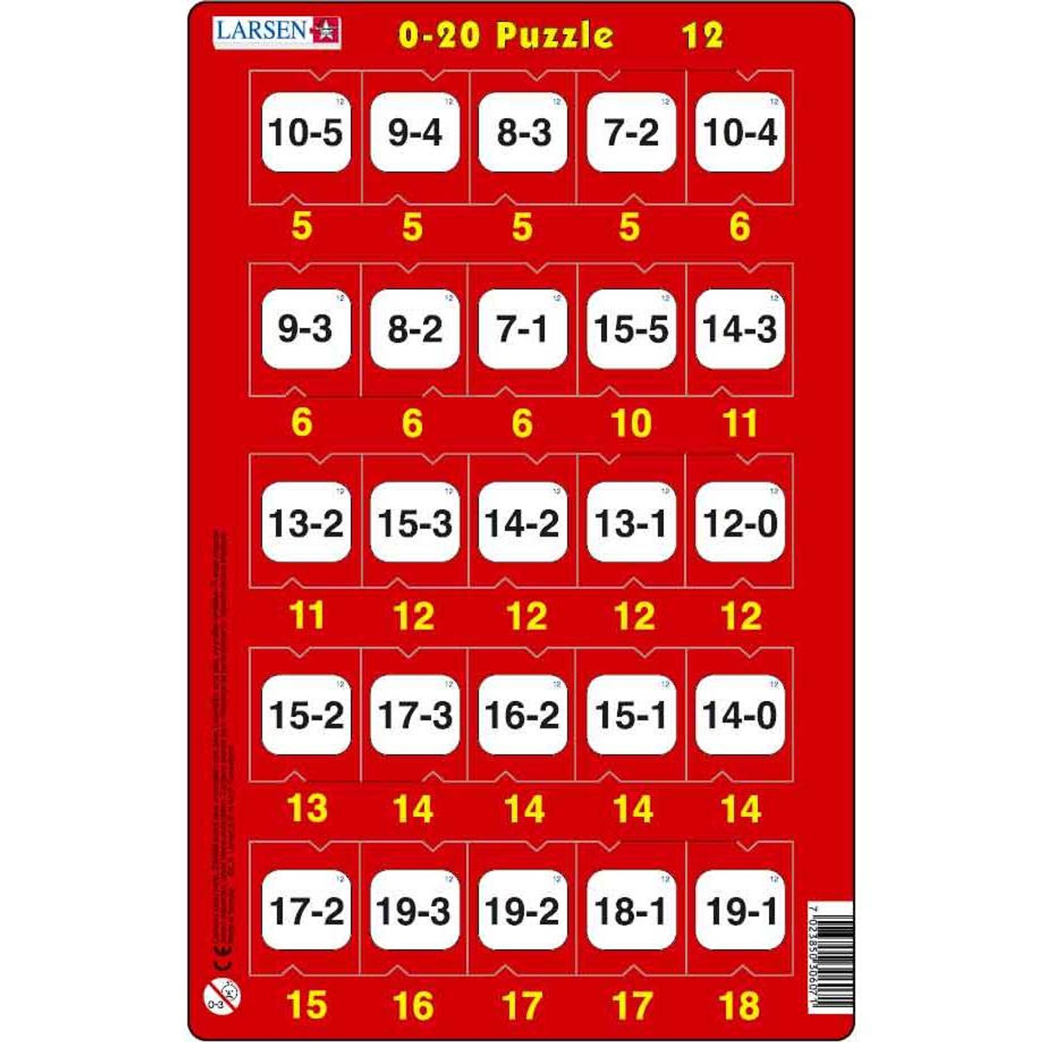 Set 16 Puzzle-uri 0 - 20, 25 Piese Larsen LRP47 fotografia produsului View 11 L
