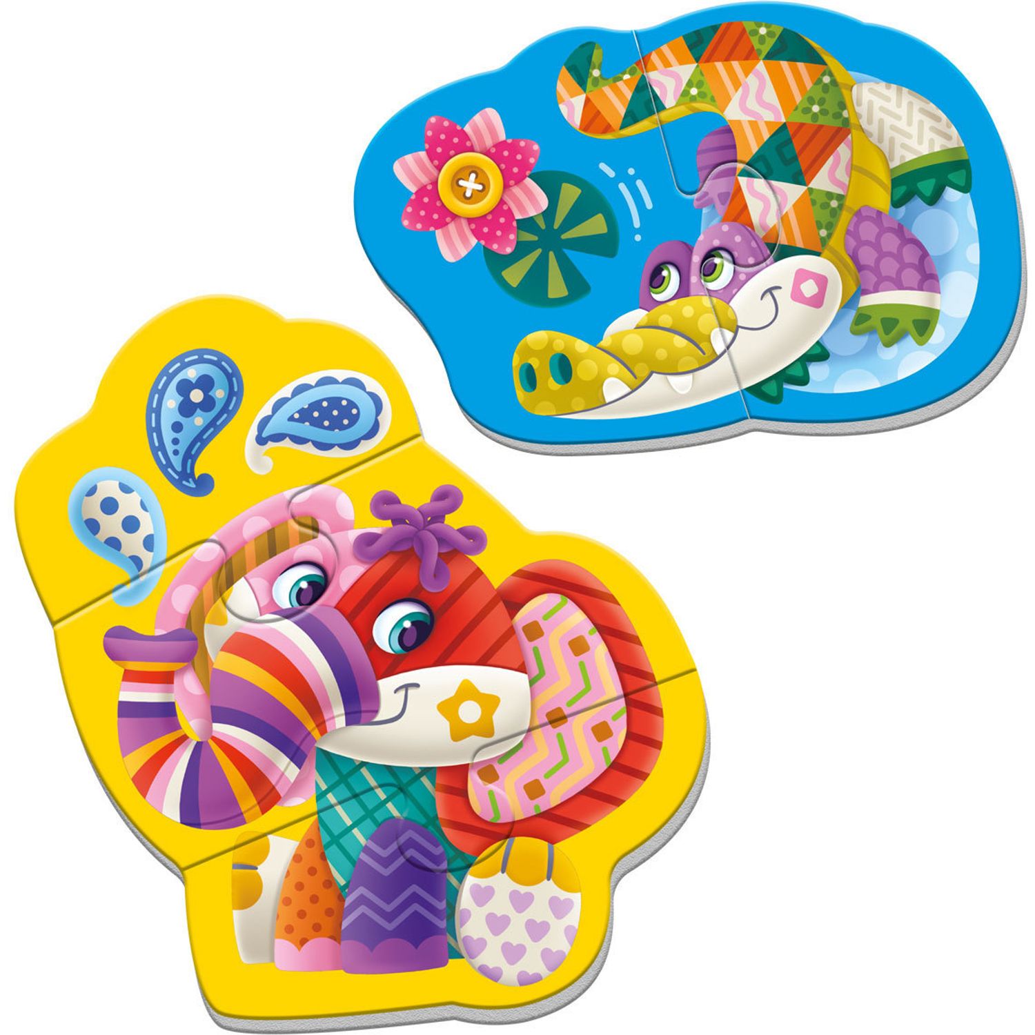 Puzzle magnetic Elefant-Crocodil Roter Kafer RK5020-03 fotografia produsului View 2 L