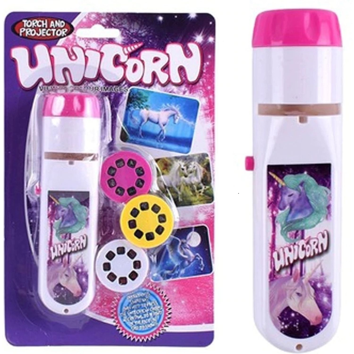 Lanterna proiector cu 3 diapozitive Unicorni Bambinice BN020 fotografia produsului View 2 L