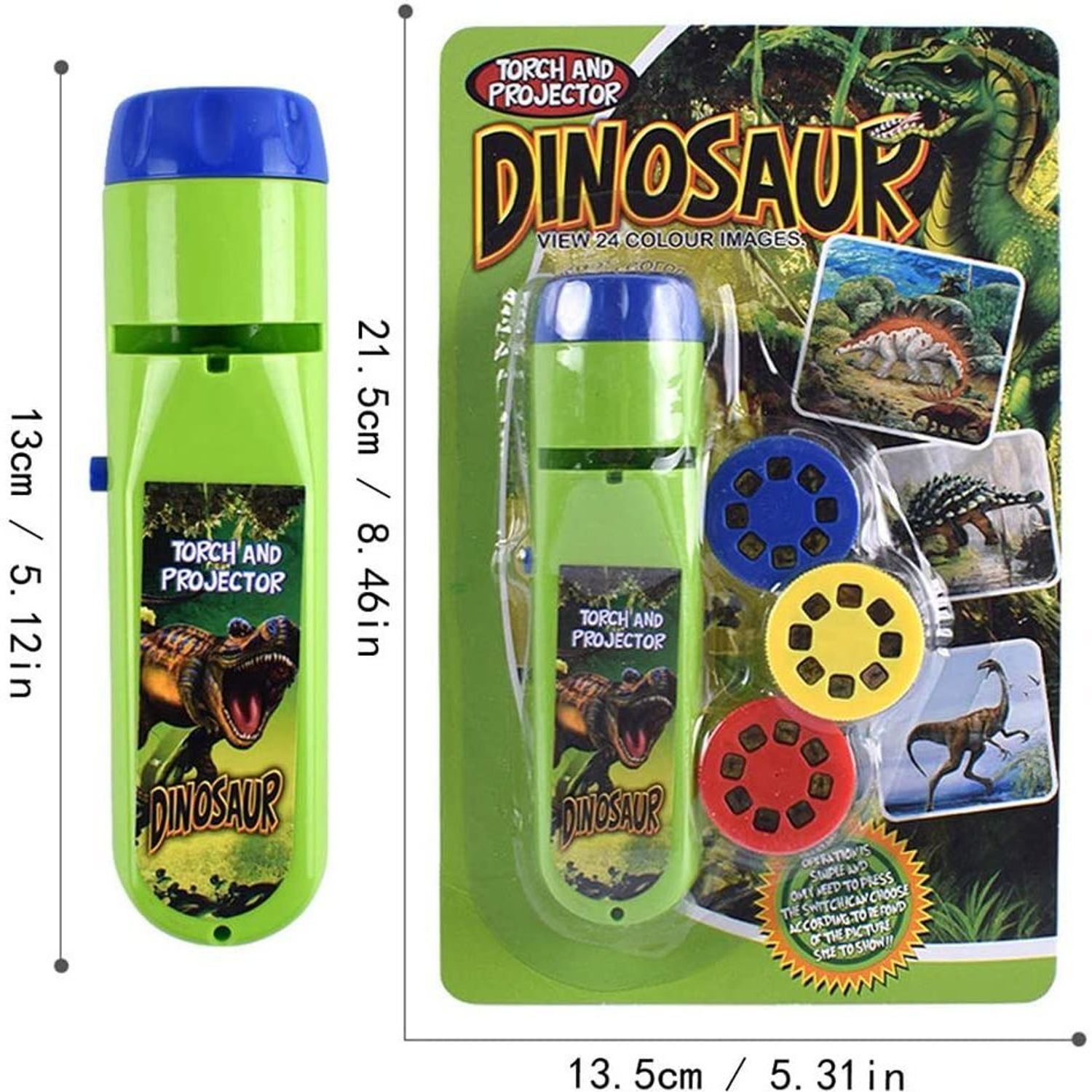 Lanterna proiector cu 3 diapozitive Dino Bambinice BN015 fotografia produsului View 4 L