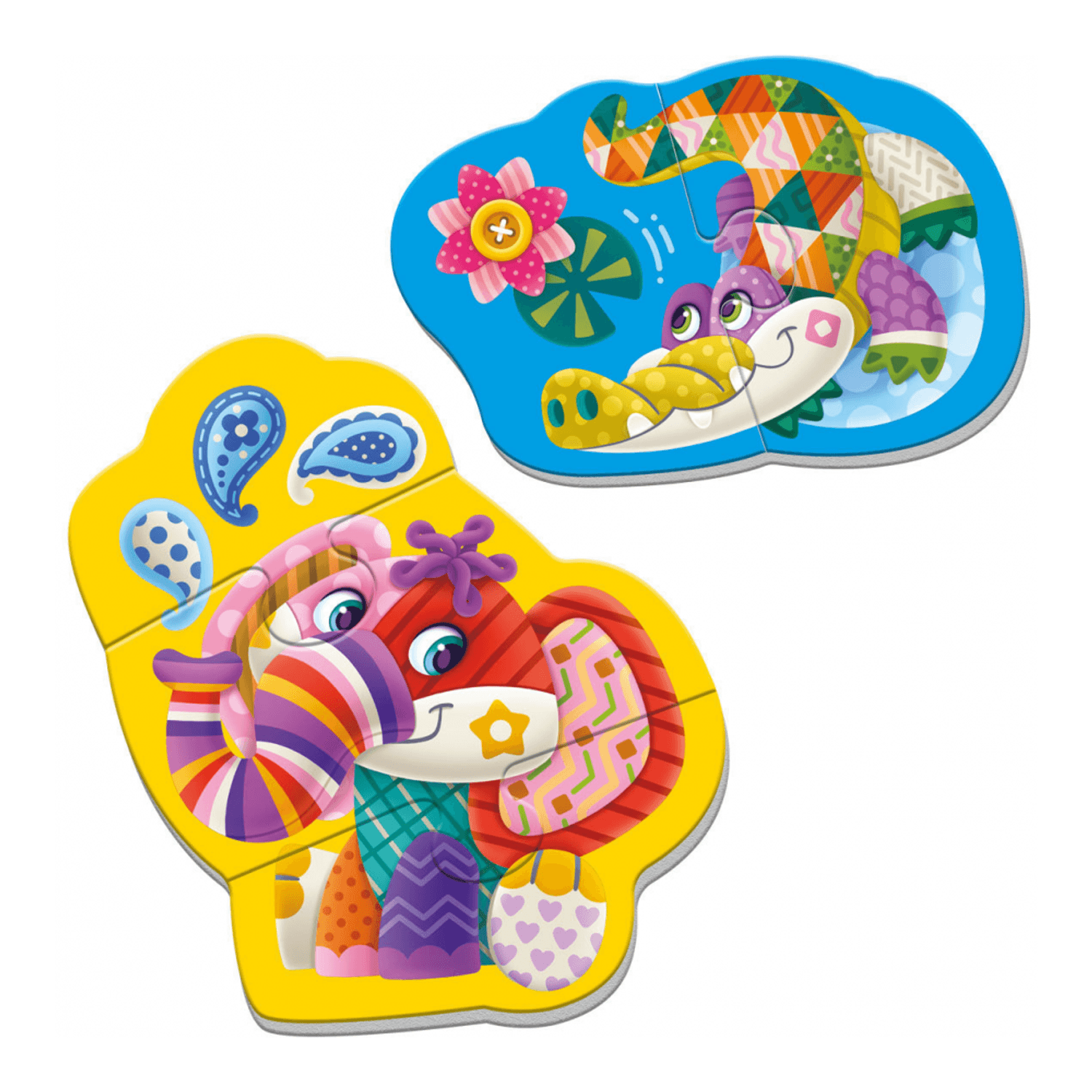 Puzzle magnetic Elefant-Crocodil Roter Kafer RK5020-03 fotografia produsului