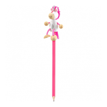 Creion cu figurina lemn Unicorn Fiesta Crafts FCP-5164