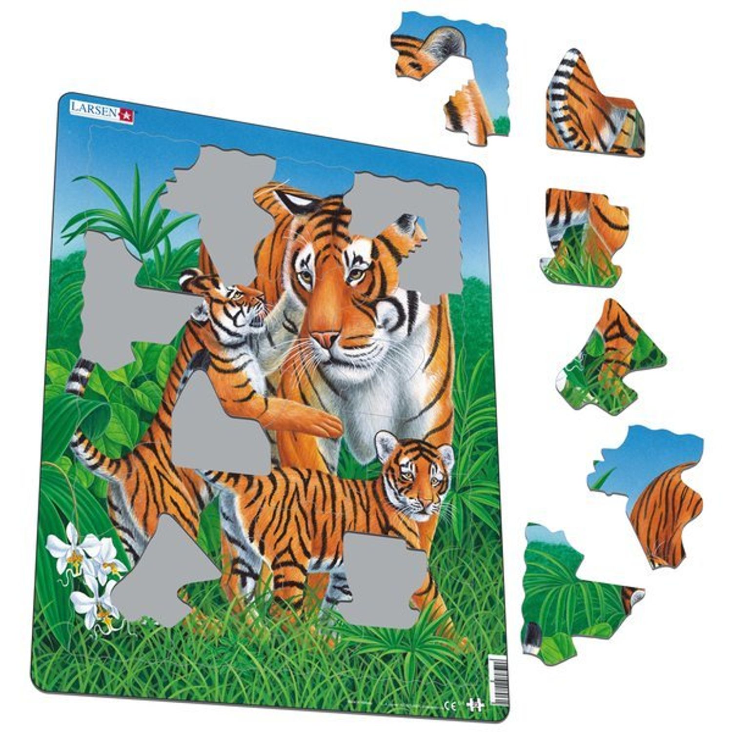 Puzzle Tigru, 23 Piese Larsen LRD6 fotografia produsului View 3 L