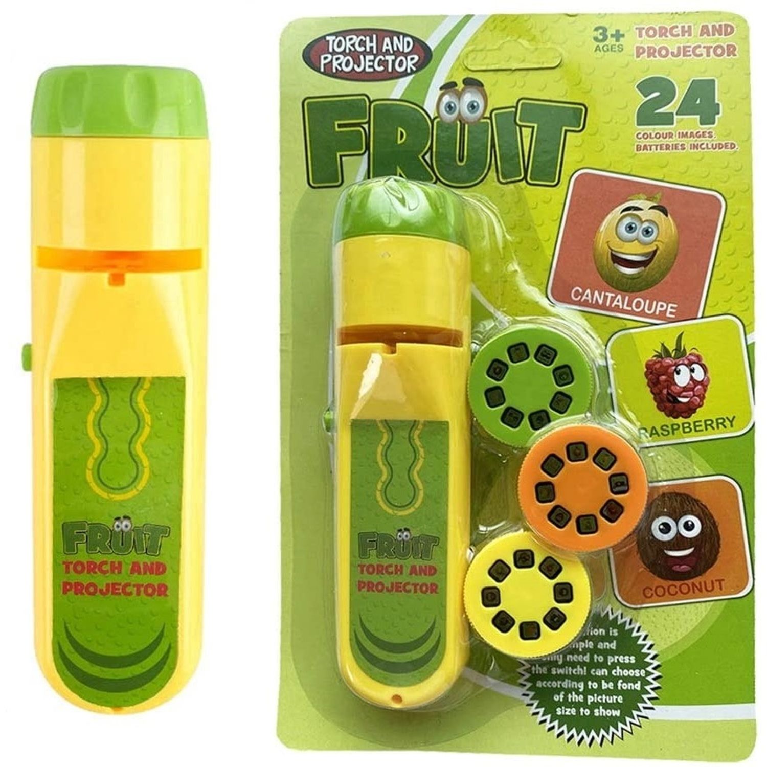 Lanterna proiector cu 3 diapozitive Fructe Bambinice BN017 fotografia produsului View 2 L