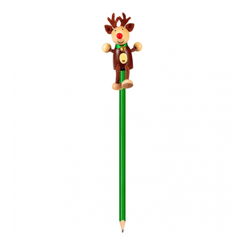 Creion cu figurina lemn Ren Fiesta Crafts FCP-5166