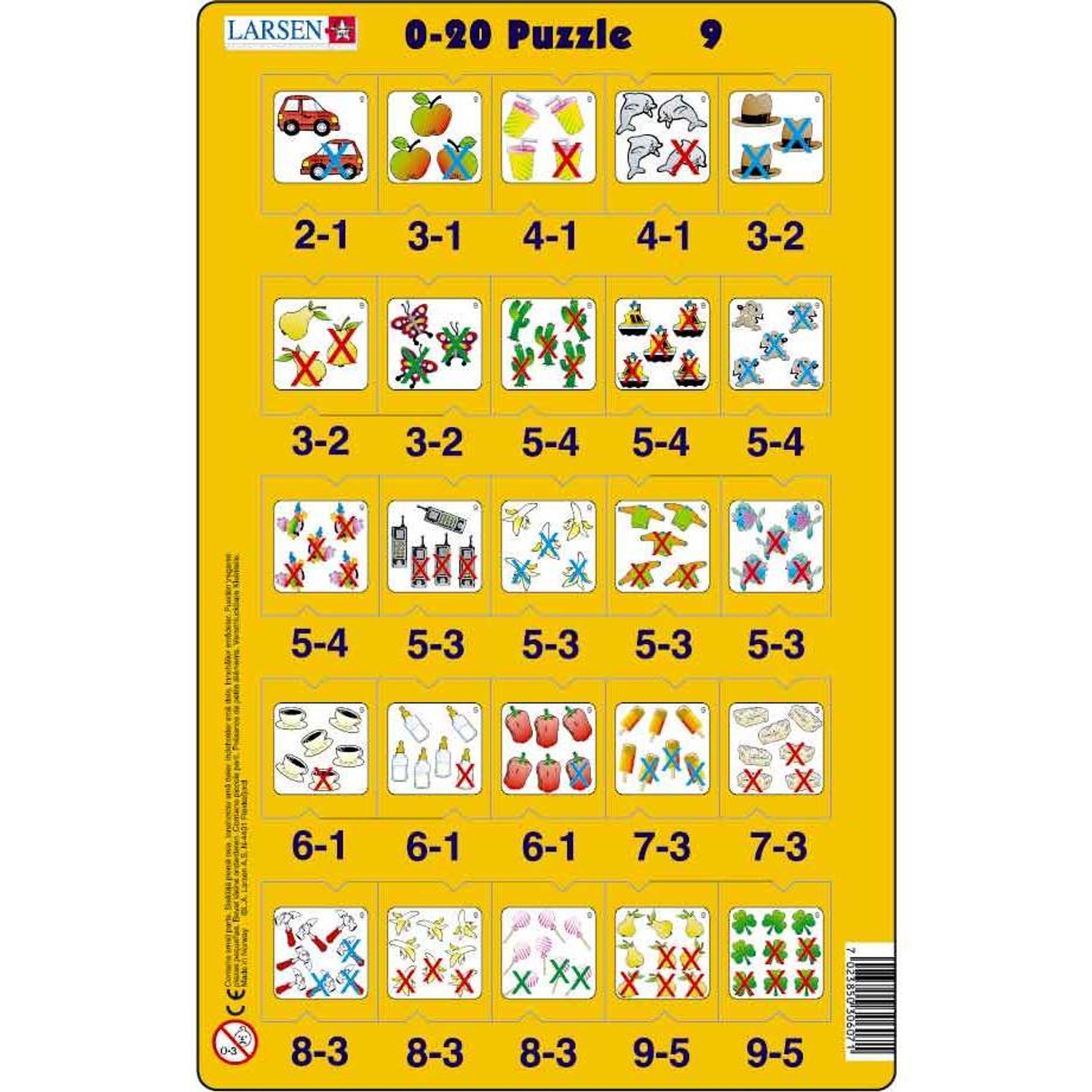 Set 16 Puzzle-uri 0 - 20, 25 Piese Larsen LRP47 fotografia produsului View 14 L