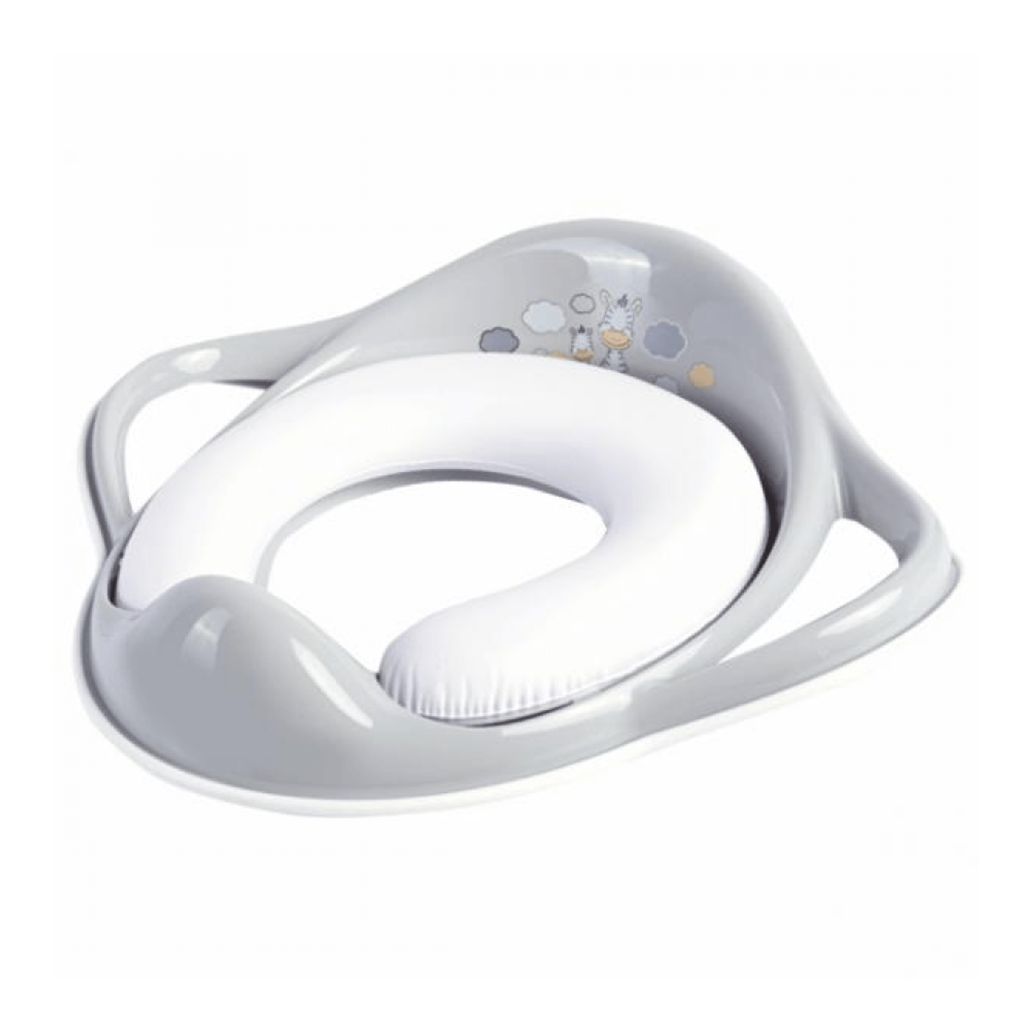 Reductor wc moale copii MyKids Zebra Beige/Grey fotografia produsului