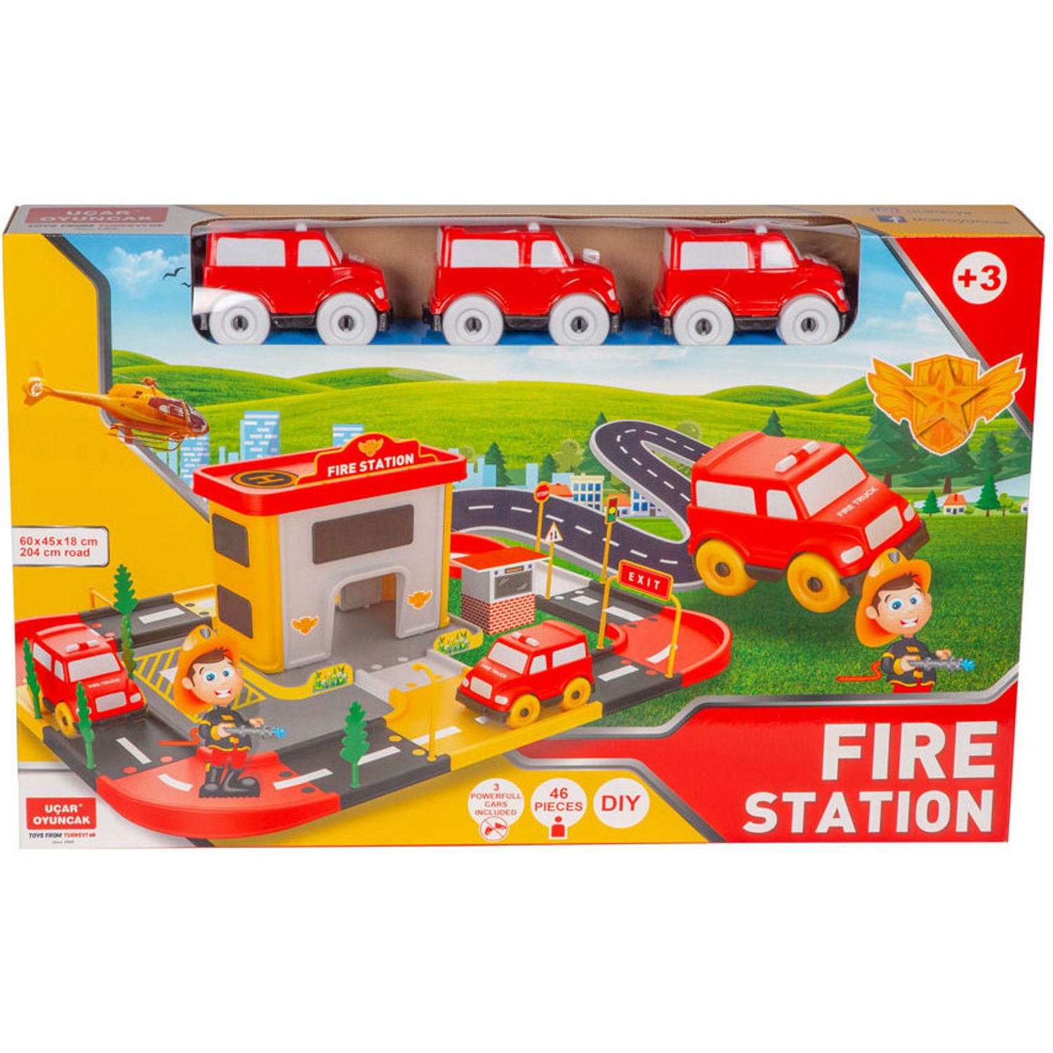Statie pompieri 46 piese Ucar Toys UC69 fotografia produsului View 3 L