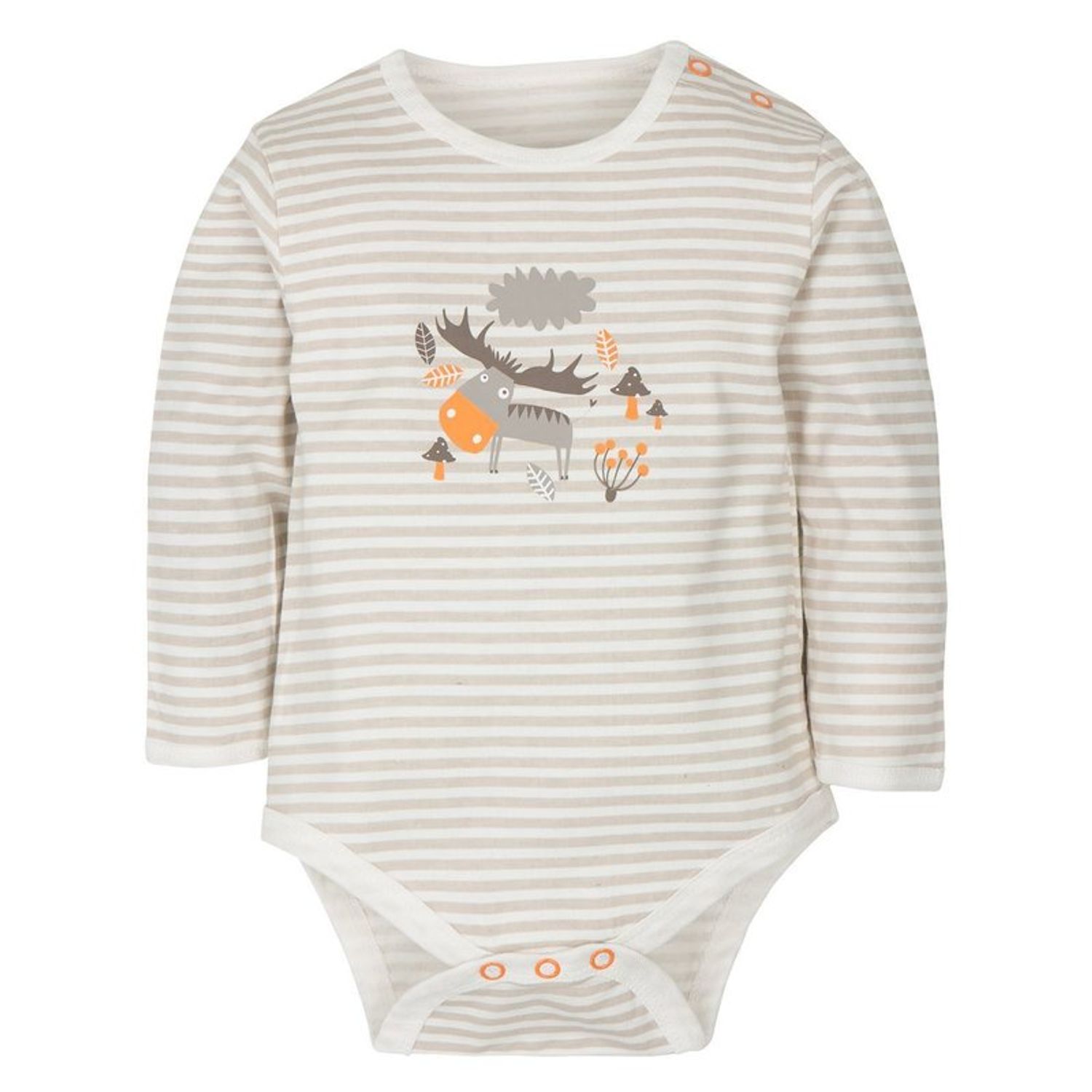 Gmini Body cu maneca lunga Stripes and Reindeer fotografia produsului View 2 L