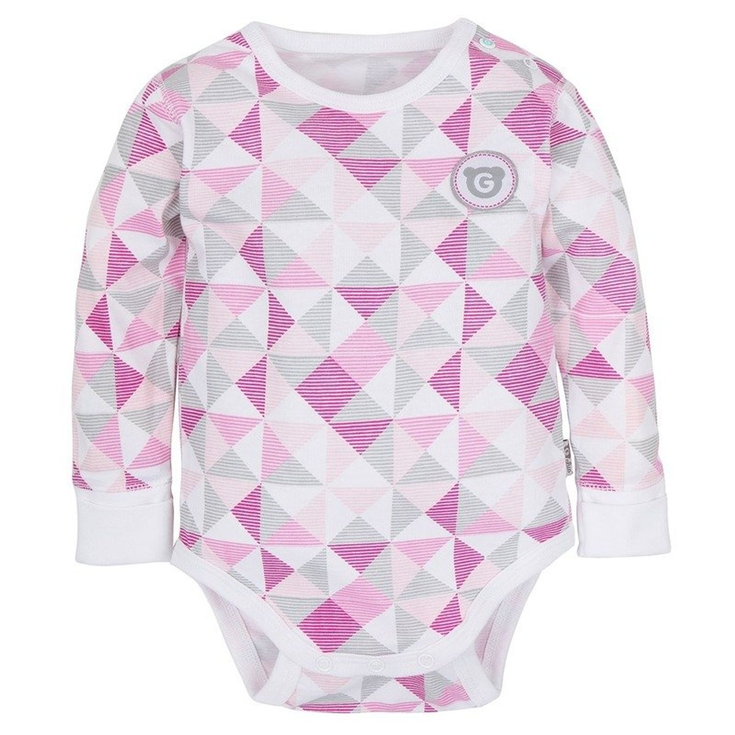 Gmini Body cu maneca lunga Plus Pink- Figuri Geometrice fotografia produsului View 2 L