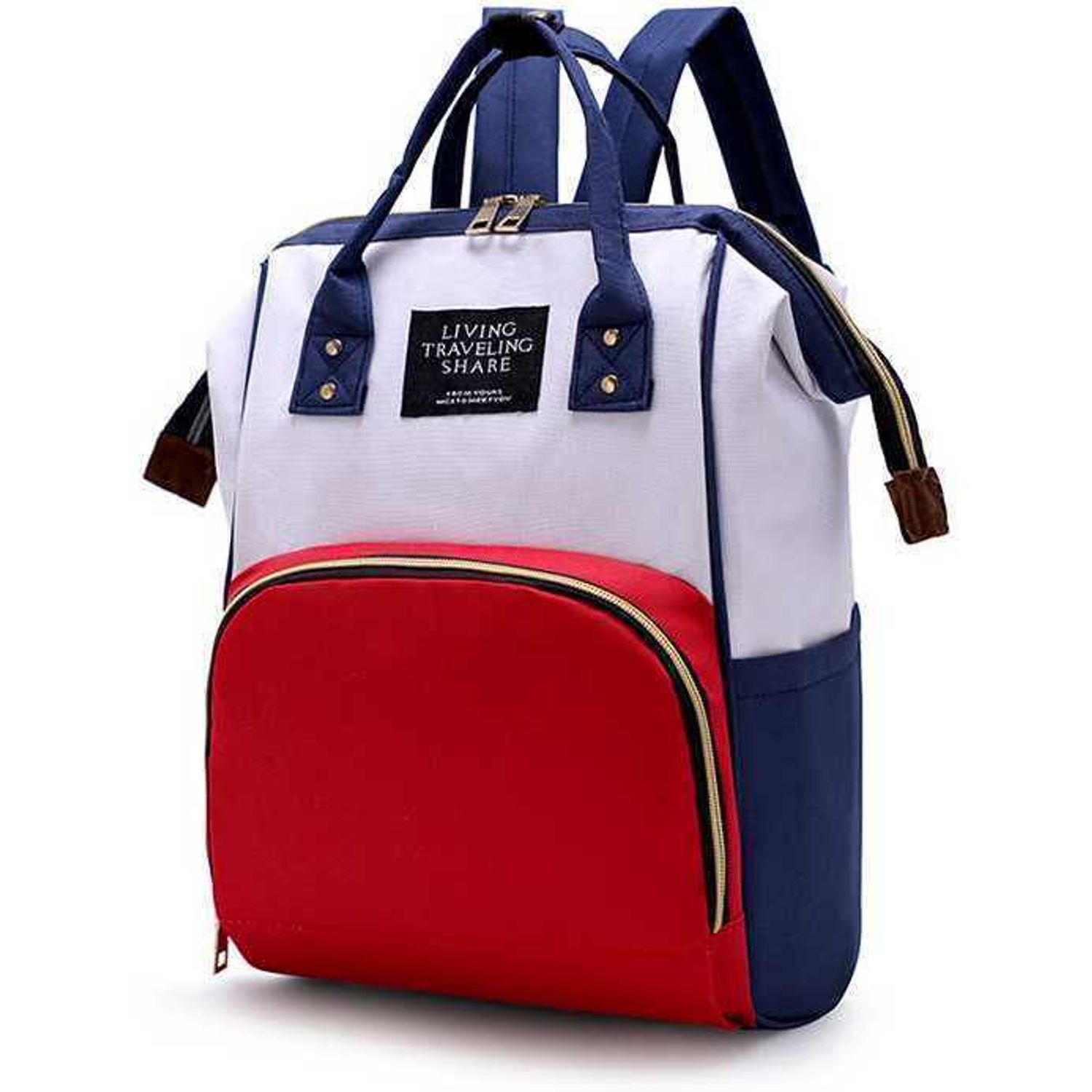 Rucsac multifunctional mamici Colors Bambinice BN031_Bej/Albastru/Rosu fotografia produsului View 2 L