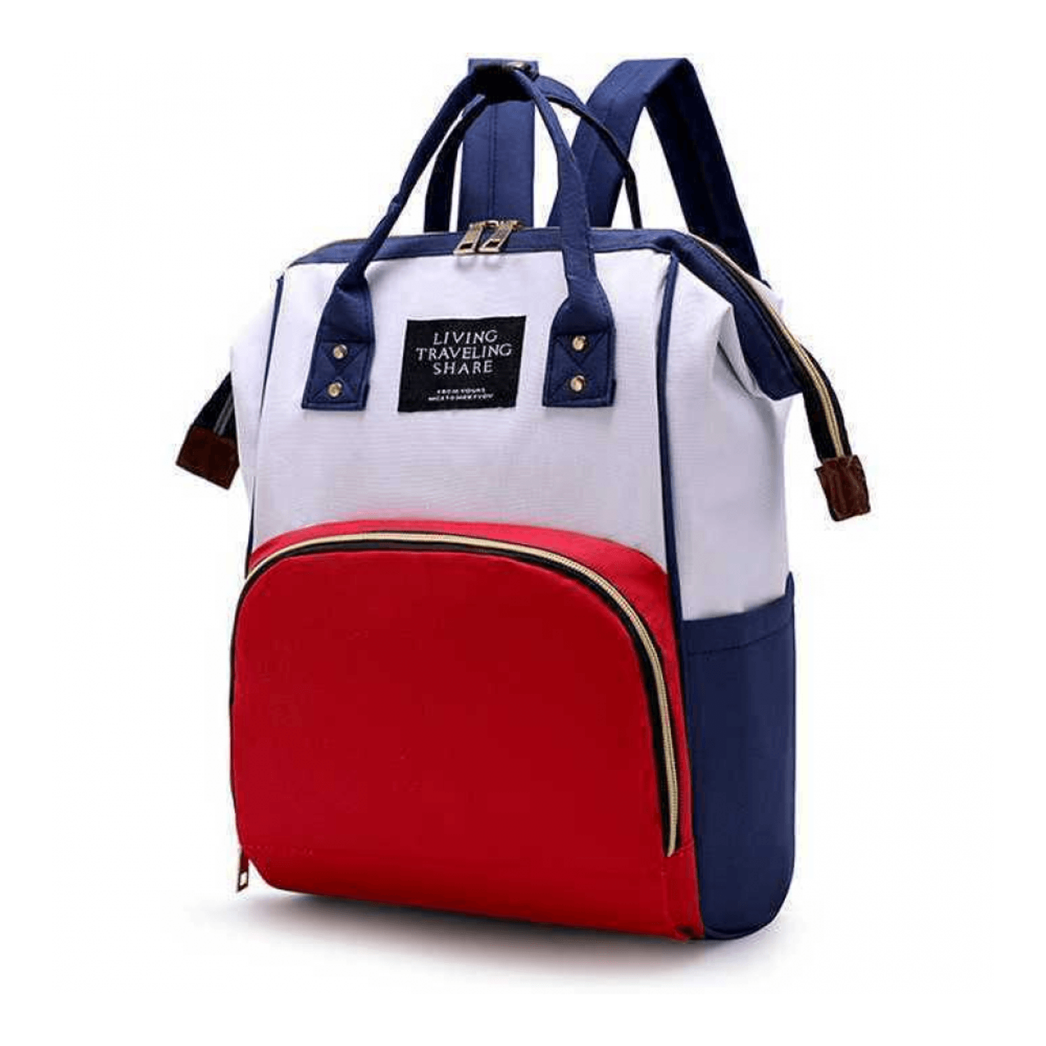 Rucsac multifunctional mamici Colors Bambinice BN031_Bej/Albastru/Rosu fotografia produsului