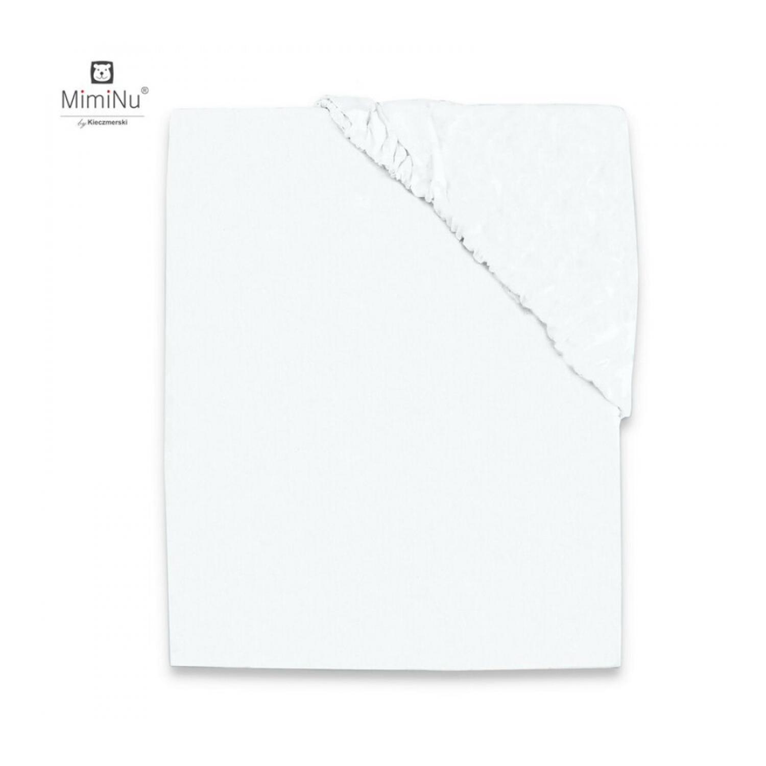 MimiNu - Cearceaf Jerse cu elastic, 140X70 cm, White fotografia produsului