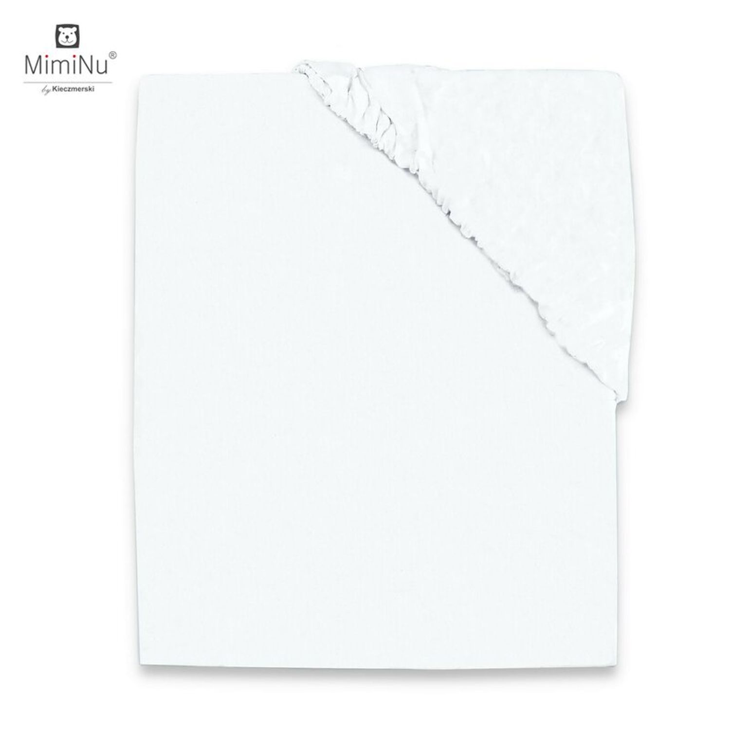 MimiNu - Cearceaf Jerse cu elastic, 140X70 cm, White fotografia produsului View 2 L