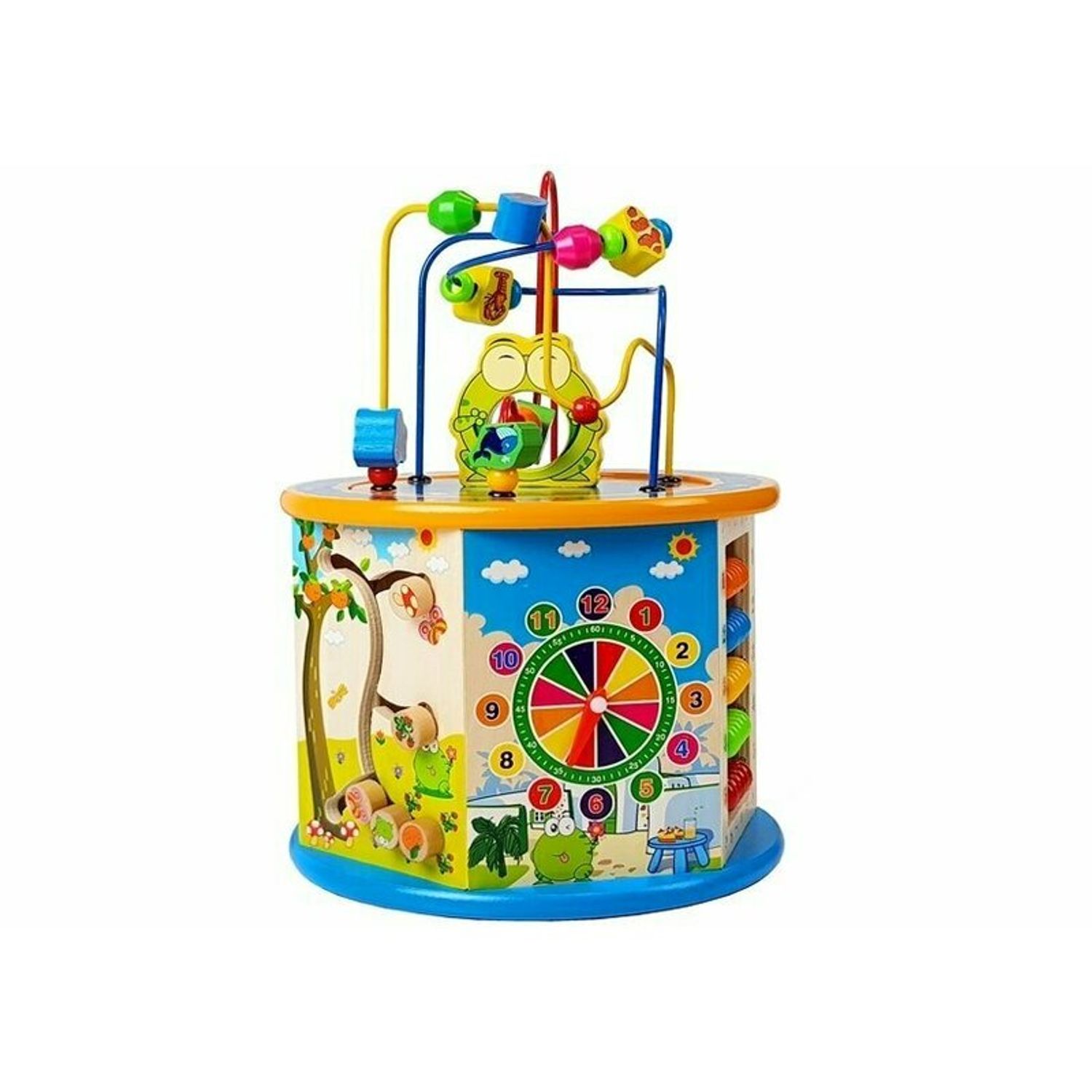 Lean Toys - Cub din lemn cu activitati fotografia produsului View 2 L