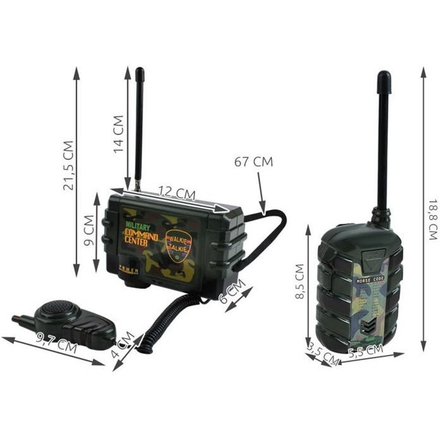 Set Statie Walkie Talkie,3 piese Iso Trade MY17318 fotografia produsului View 7 L