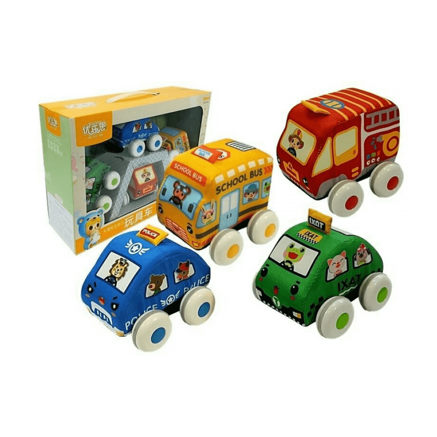 Lean Toys - Set 4 masinute moi fotografia produsului