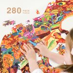 Puzzle forma Dinozaur, 280 piese Mideer MD3083 fotografia produsului View 5 S