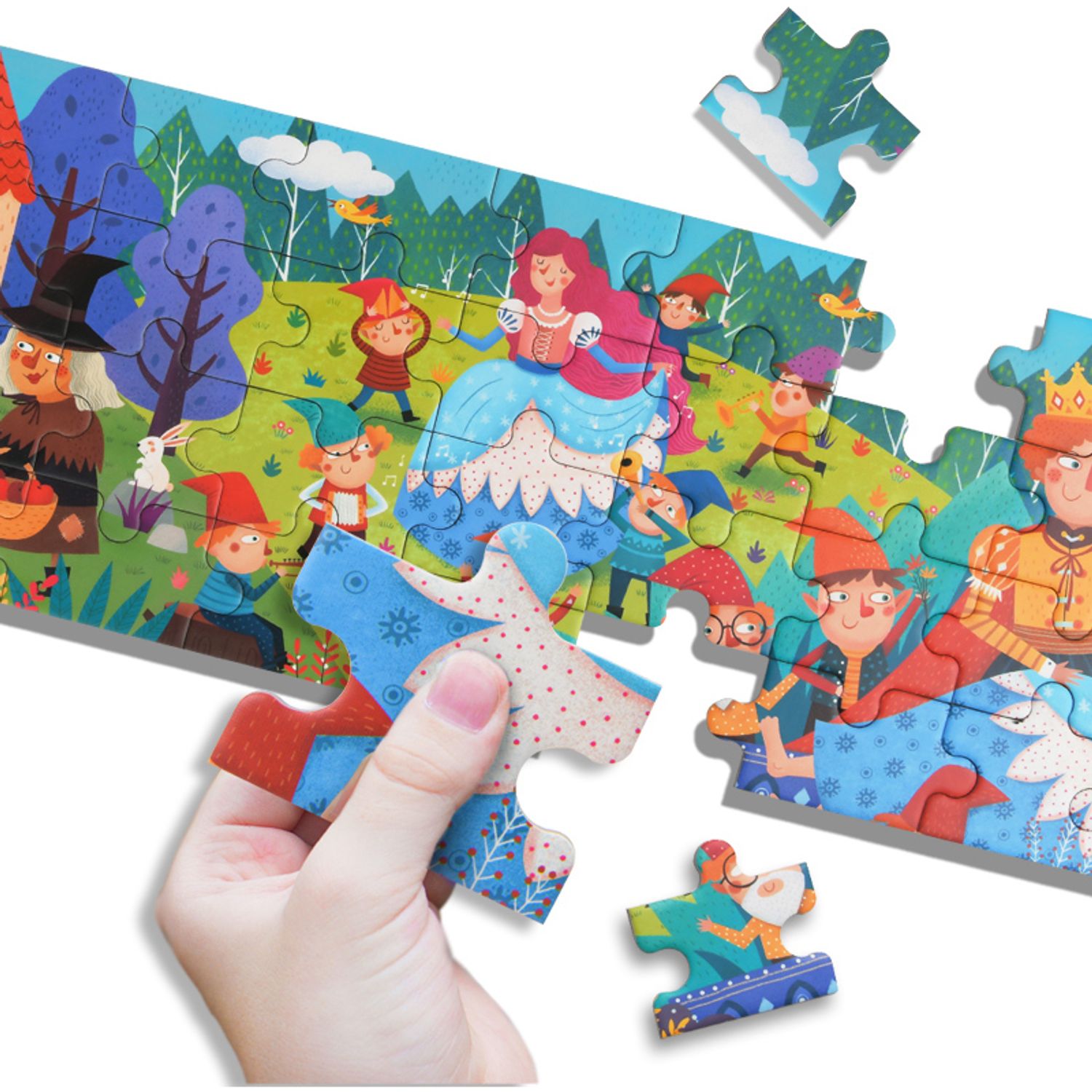 Puzzle poveste &acirc; Alice in tara minunilor, 36 piese Mideer MD3058 fotografia produsului View 5 L