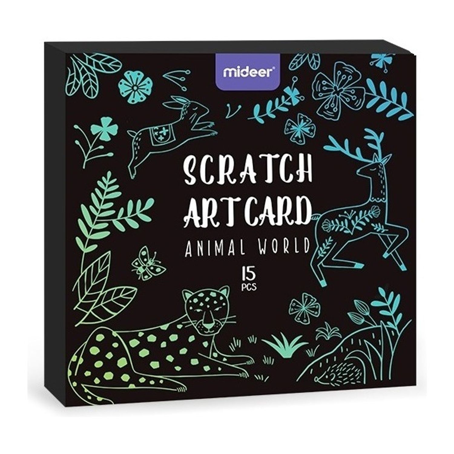Set Scratch art Animal, 15 piese Mideer MD4083 fotografia produsului View 2 L