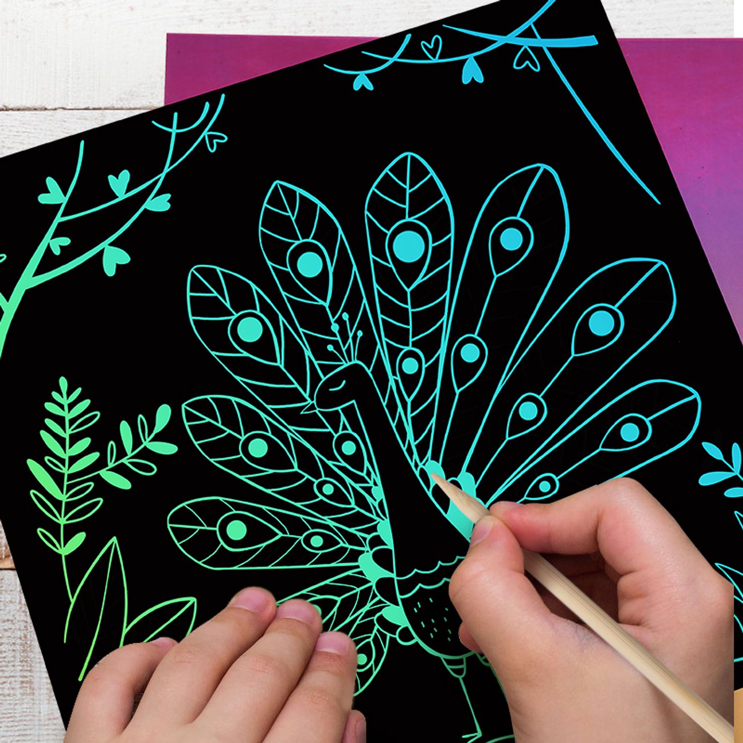 Set Scratch art Animal, 15 piese Mideer MD4083 fotografia produsului View 5 L